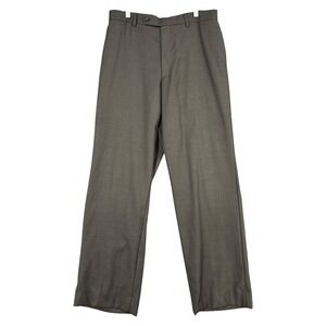 Nautica Mens Dress Pants 34x32 Wool‎ Blend Brown Trousers Career Business